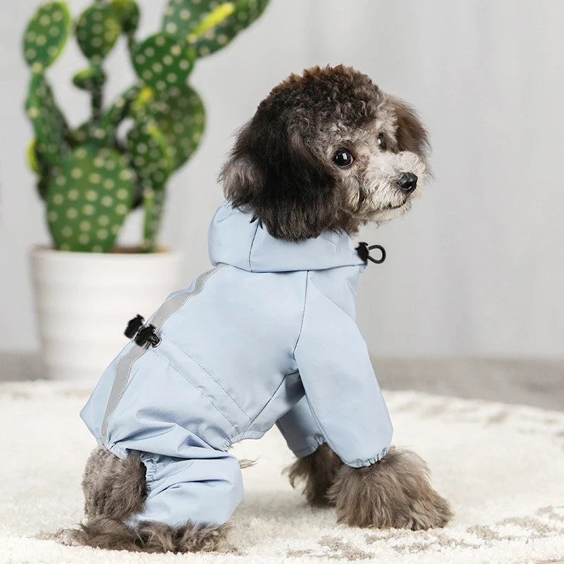 PuddleGuard Four-Leg Dog Raincoat