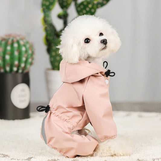PuddleGuard Four-Leg Dog Raincoat