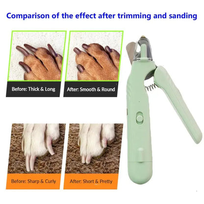 SafeTrim 2-in-1 Pet Nail Clippers with LED Light