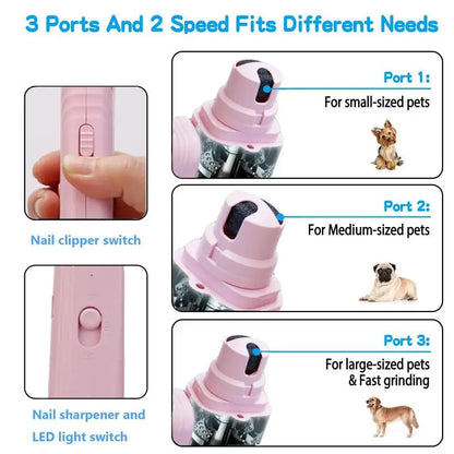 SafeTrim 2-in-1 Pet Nail Clippers with LED Light