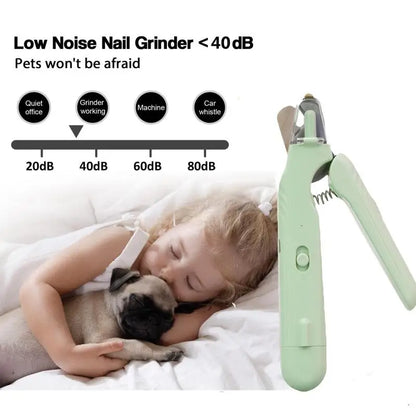 SafeTrim 2-in-1 Pet Nail Clippers with LED Light